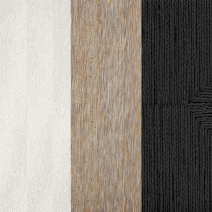 Tabouret de bar Beacon Bohemian Boucle, chaise de comptoir rembourrée avec cadre en bois massif et dossier en jonc de mer tressé