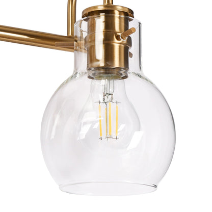 Applique murale moderne à 2, 3, 4 ou 5 lampes pour salle de bain, design minimaliste, en verre