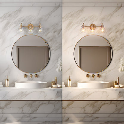 Applique murale moderne à 2, 3, 4 ou 5 lampes pour salle de bain, design minimaliste, en verre