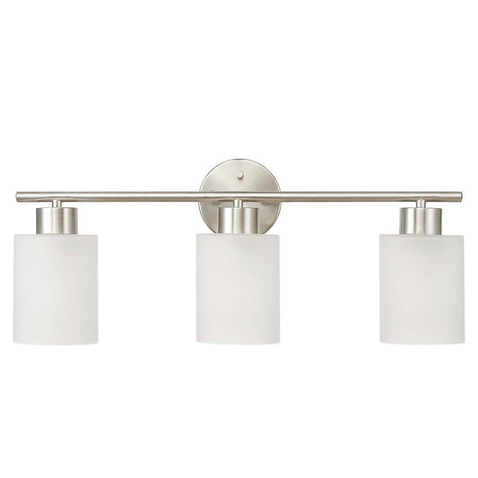 Luminaire de salle de bain Bellevue Lydia à 3 lampes, 23 pouces, avec verre givré