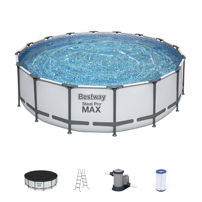 Piscine hors sol ronde Bestway Steel Pro MAX avec pompe et bâche