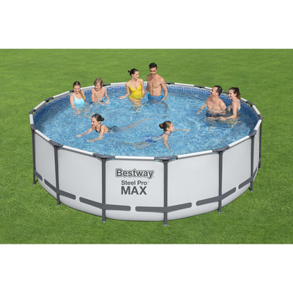 Piscine hors sol ronde Bestway Steel Pro MAX avec pompe et bâche