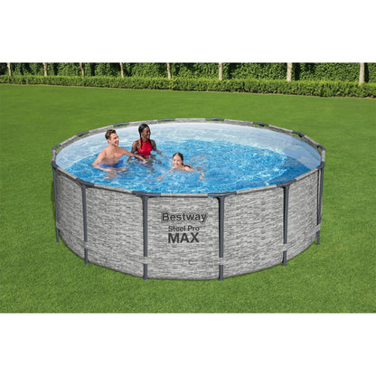 Piscine hors sol ronde Bestway Steel Pro MAX avec pompe et bâche