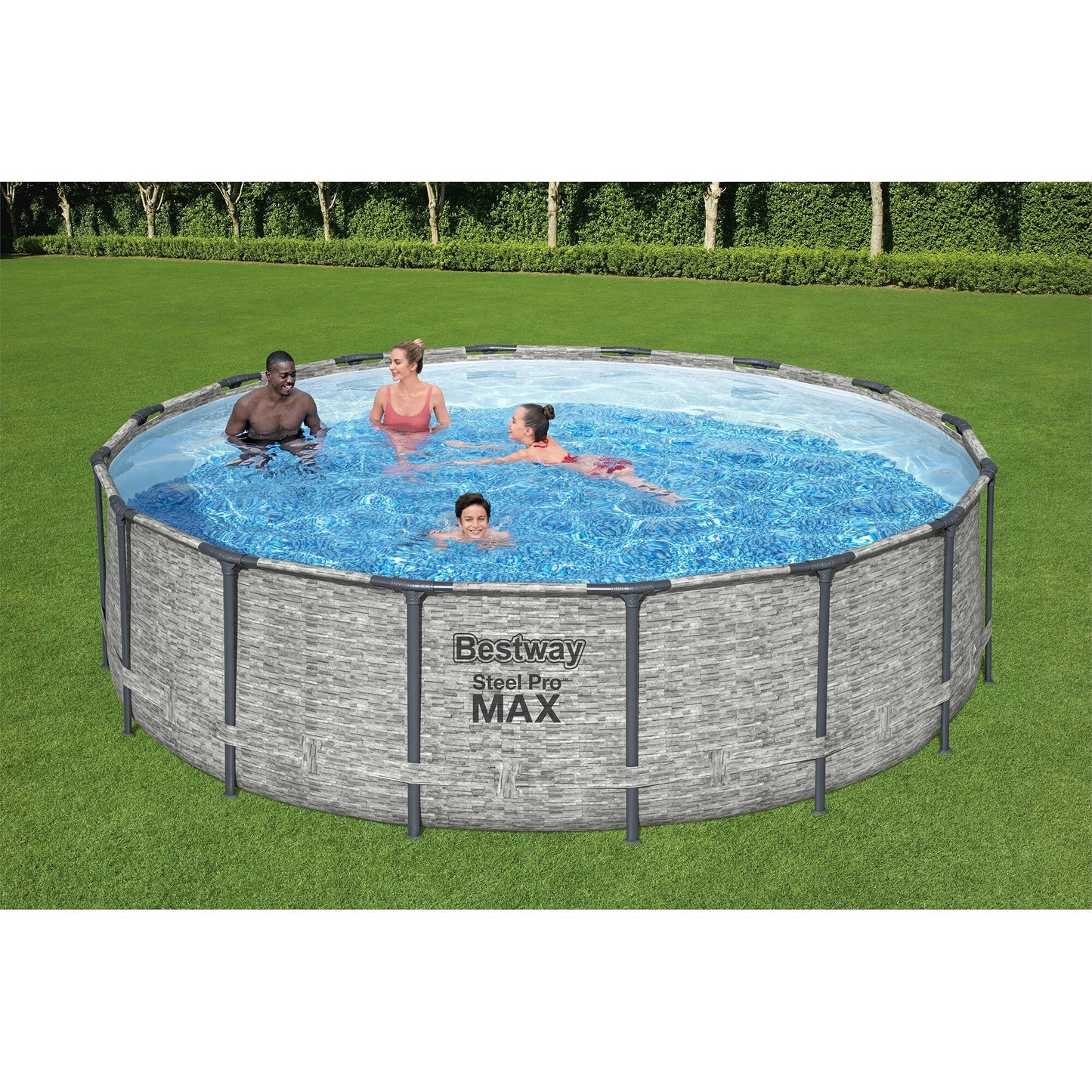 Piscine hors sol ronde Bestway Steel Pro MAX avec pompe et bâche