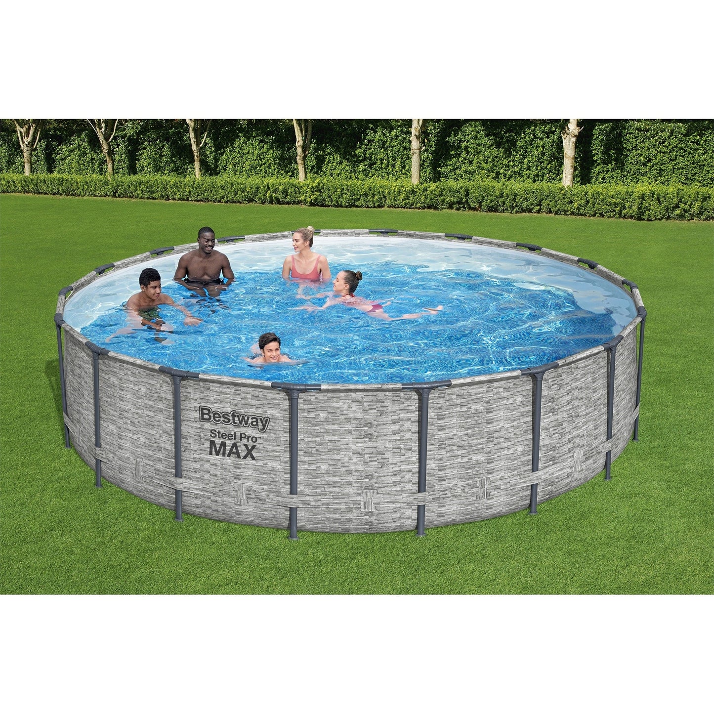 Piscine hors sol ronde Bestway Steel Pro MAX avec pompe et bâche
