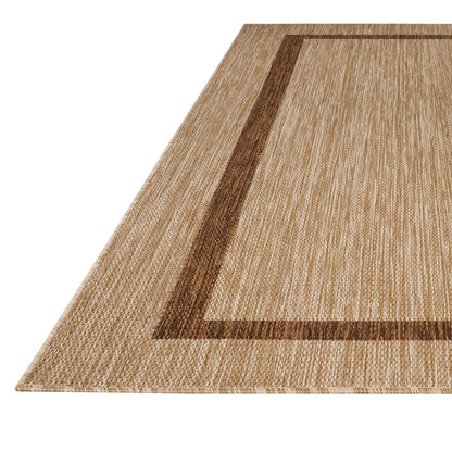 Tapis Beverly Rug moderne à bordures pour intérieur et extérieur, tapis d'extérieur pour patio, terrasse, porche