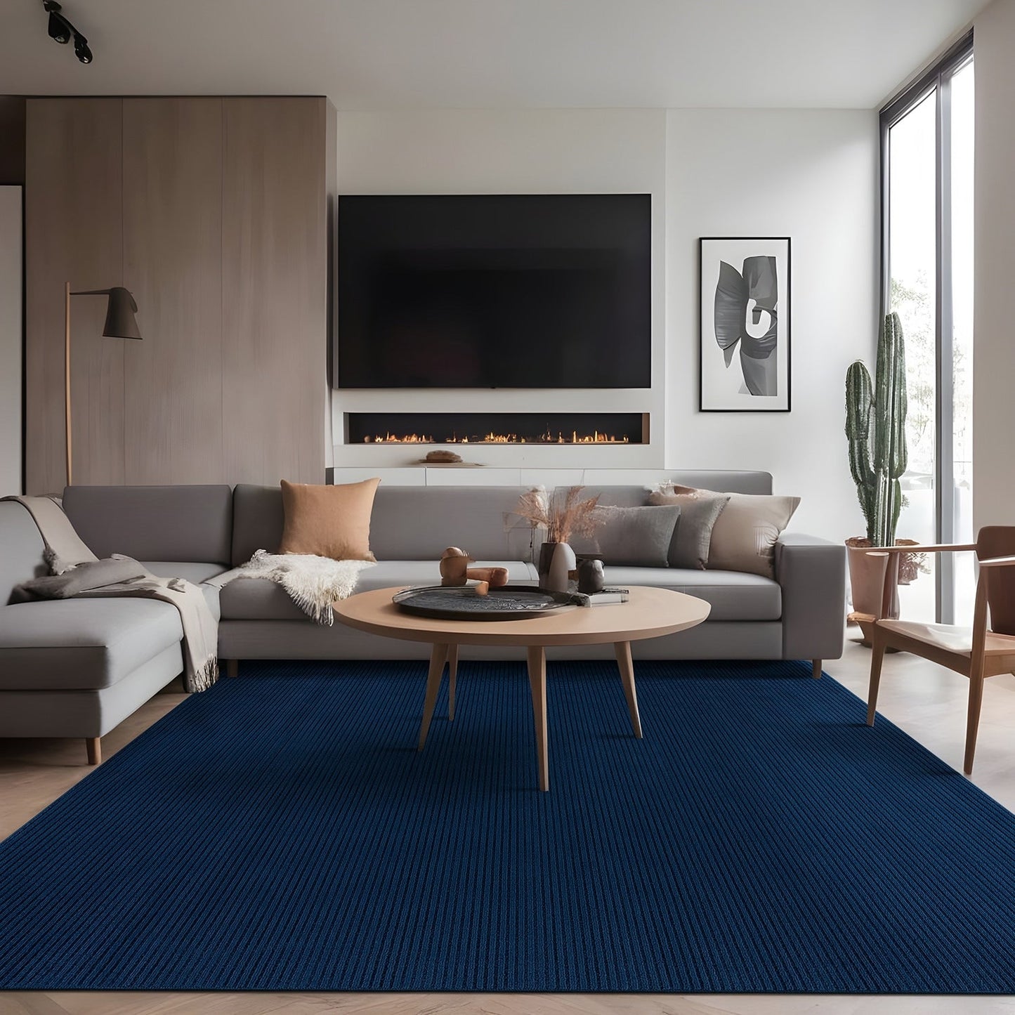 Tapis d'intérieur Beverly Rug uni, antidérapant, dos en caoutchouc, lavable