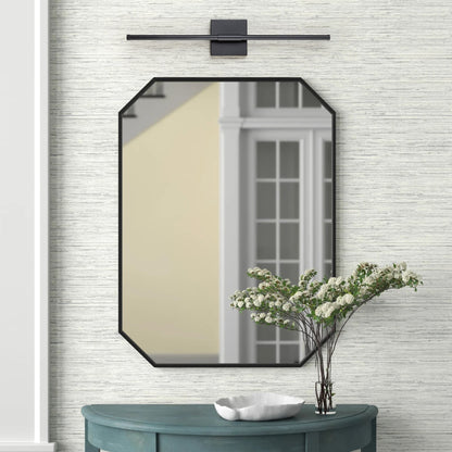 Applique murale linéaire moderne à 1 ampoule, noire, dorée et nickel, à LED, à intensité variable, pour salle de bain