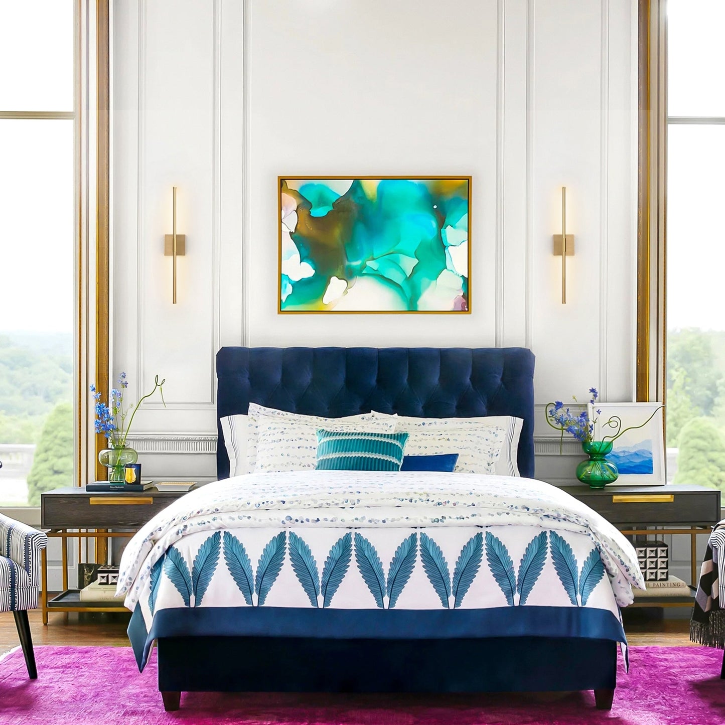 Applique murale linéaire moderne à 1 ampoule, noire, dorée et nickel, à LED, à intensité variable, pour salle de bain