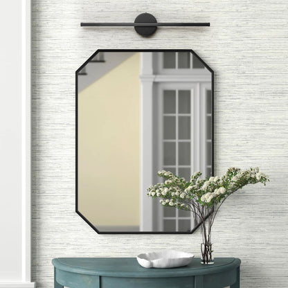 Applique murale linéaire moderne à 1 ampoule, noire, dorée et nickel, à LED, à intensité variable, pour salle de bain