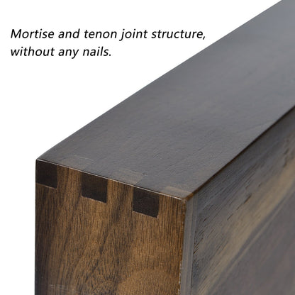 Plateau de service rectangulaire en bois de noyer noir KINWELL, plateau ottoman