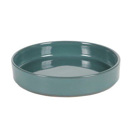 Service de table Bloomhouse Santorini Mist, 16 pièces, assiettes et bols doubles en terre cuite avec glaçure réactive