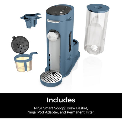 Cafetière bleue à dose unique, compatible K-Cup, réservoir de 1,6 l, 6 à 68 cl, compacte
