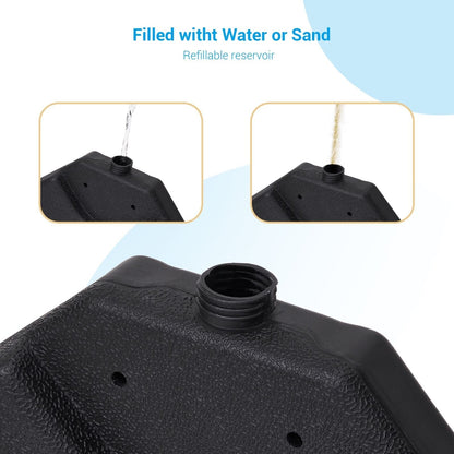 Pied de parasol déporté Bonosuki à 4 pièces, supportant jusqu'à 80 kg (176 lb) - 104 x 104 cm (40,9 x 40,9 po)