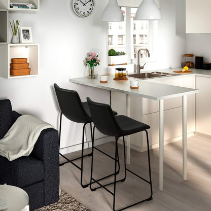 Tabourets de bar Bossin 18/26/30 pouces, tabourets de bar à hauteur de comptoir avec dossier, tabourets modernes en cuir PU, chaise de salle à manger avec repose-pieds