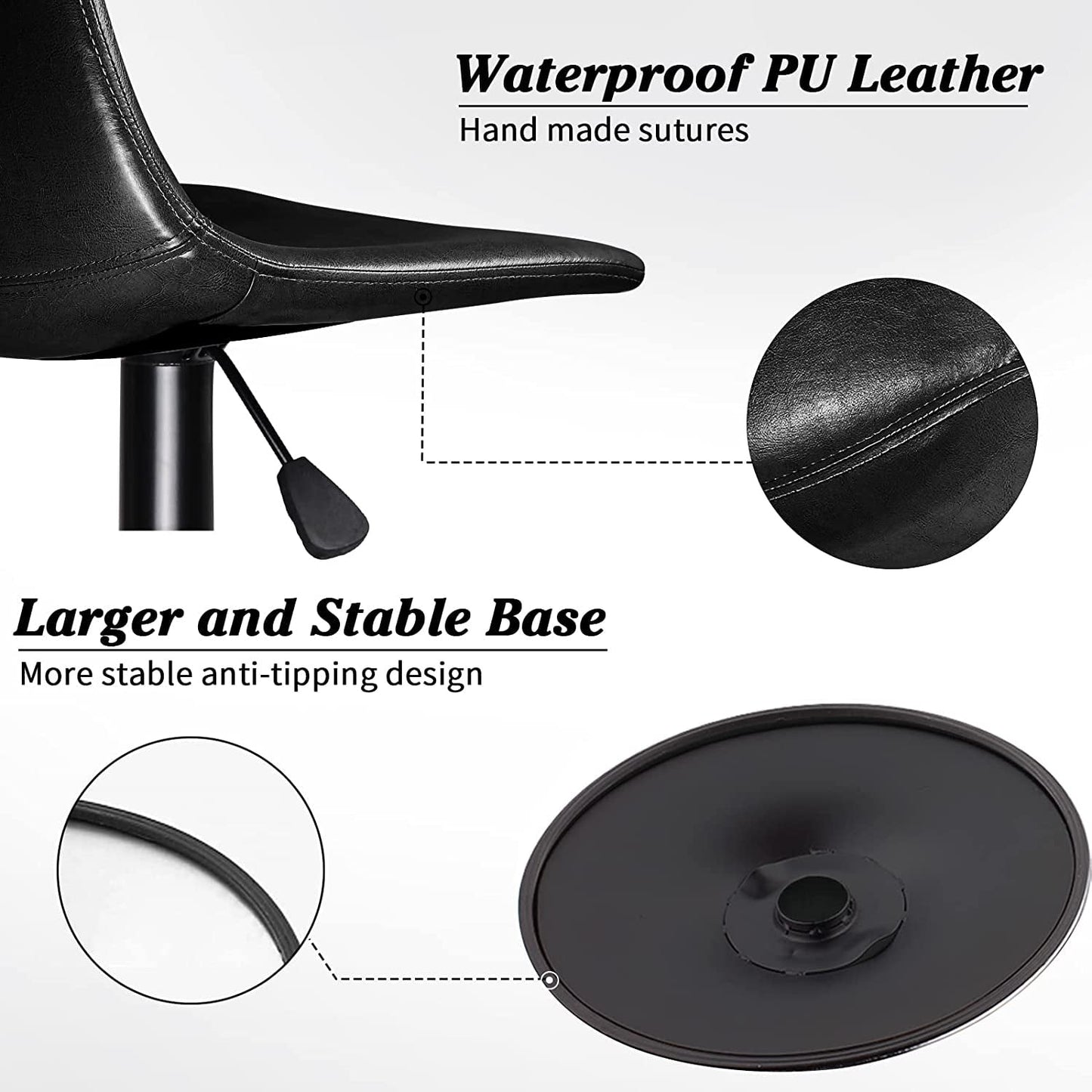 Tabourets de bar pivotants réglables Bossin avec dossier – Hauteur comptoir