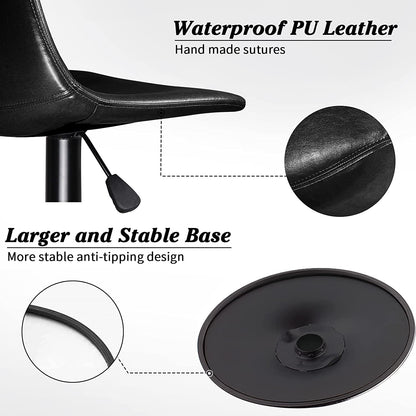 Tabourets de bar pivotants réglables Bossin avec dossier – Hauteur comptoir