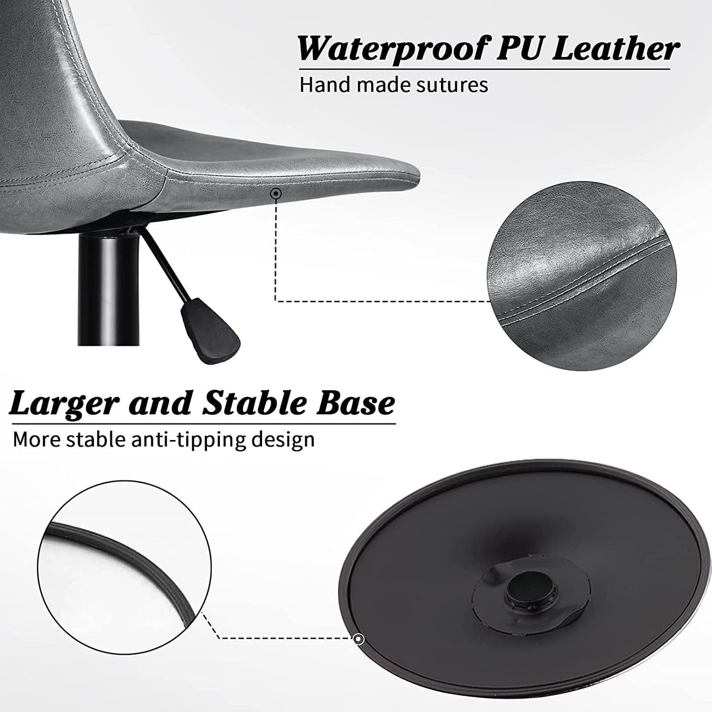 Tabourets de bar pivotants réglables Bossin avec dossier – Hauteur comptoir