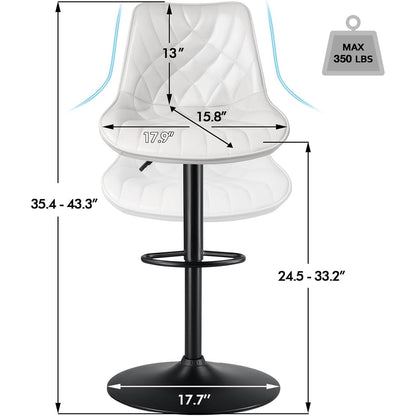Tabourets de bar pivotants réglables Bossin avec dossier – Hauteur comptoir