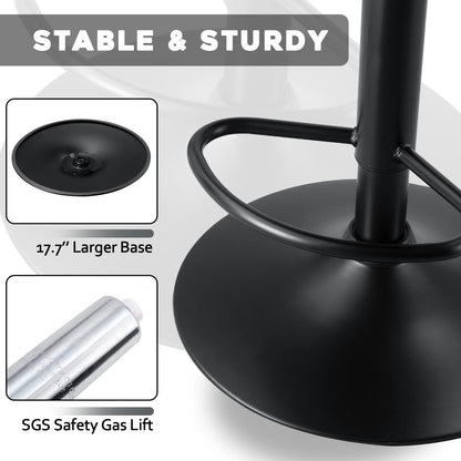 Tabourets de bar pivotants réglables Bossin avec dossier – Hauteur comptoir