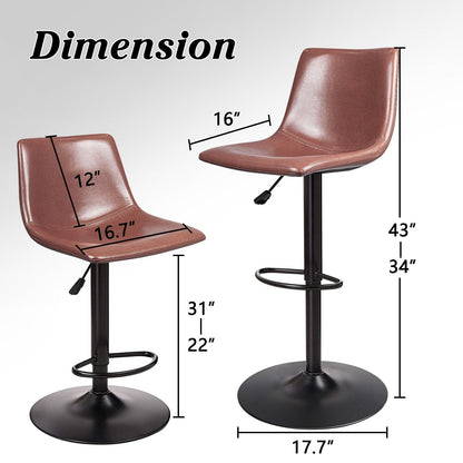 Tabourets de bar pivotants réglables Bossin avec dossier – Hauteur comptoir