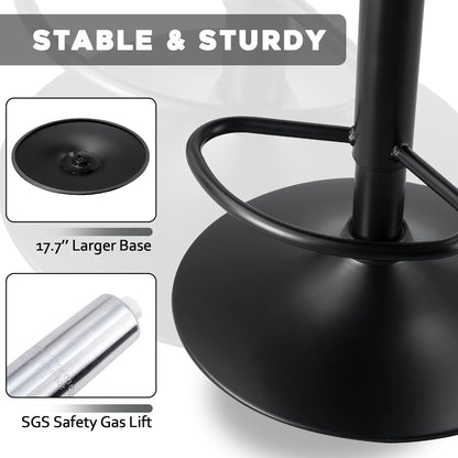 Tabourets de bar pivotants réglables Bossin avec dossier – Hauteur comptoir