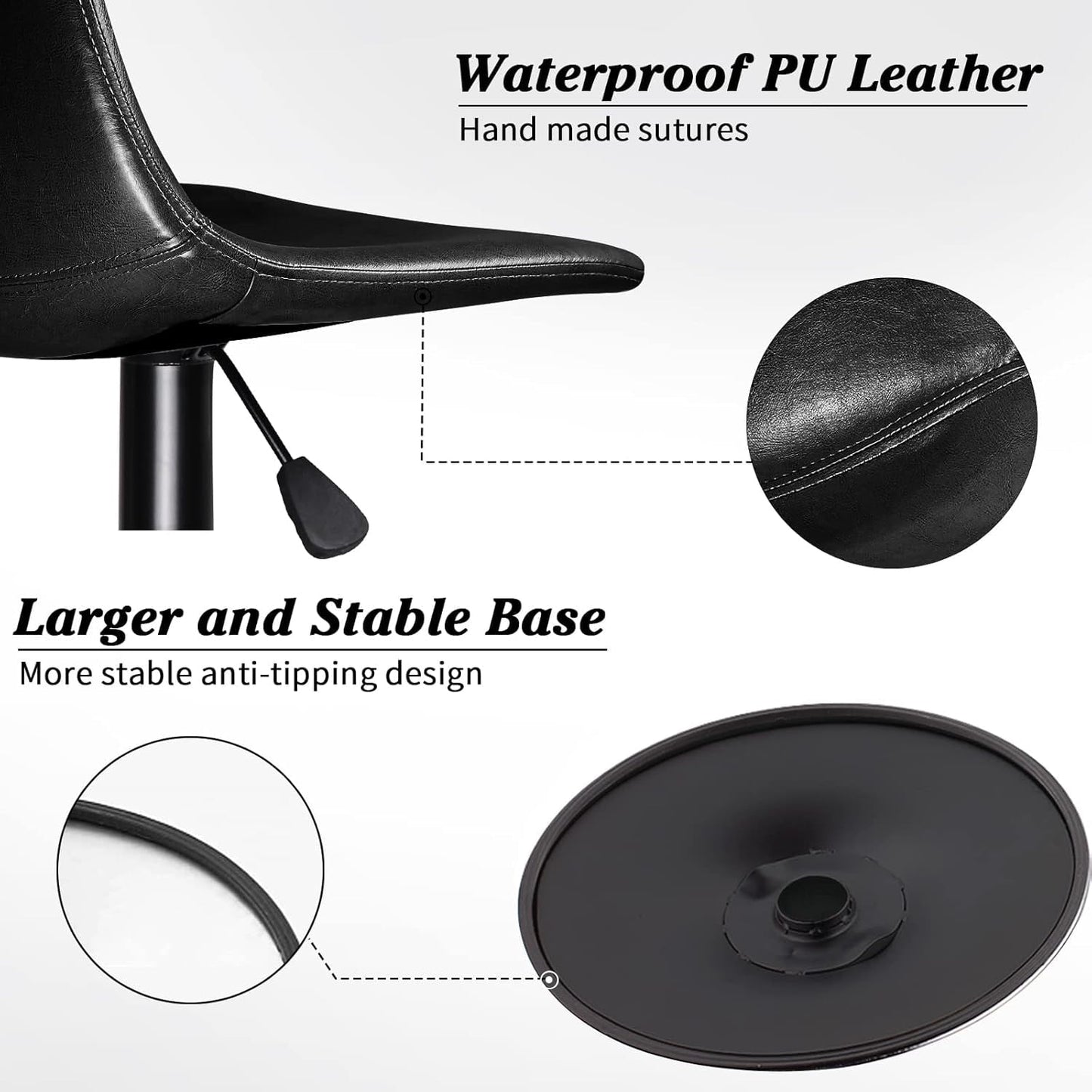 Tabourets de bar pivotants réglables Bossin avec dossier – Hauteur comptoir