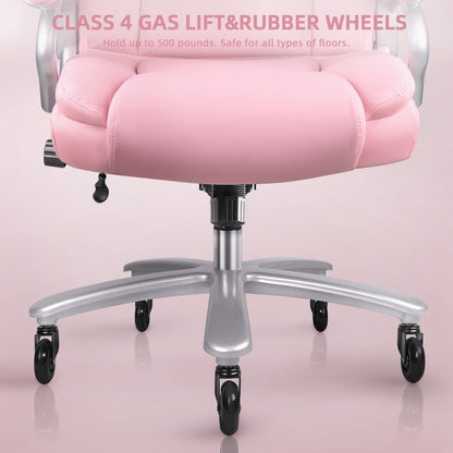 Chaise de bureau exécutive Bossin Big and Tall, chaise ergonomique à soutien lombaire réglable de 500 lb avec dossier haut en cuir PU pour ordinateur