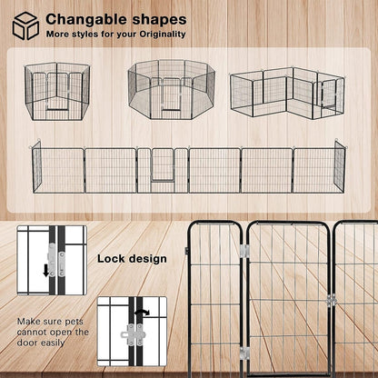 Parc à jeux pour chiens Bossin avec portes, 8/16/24 panneaux