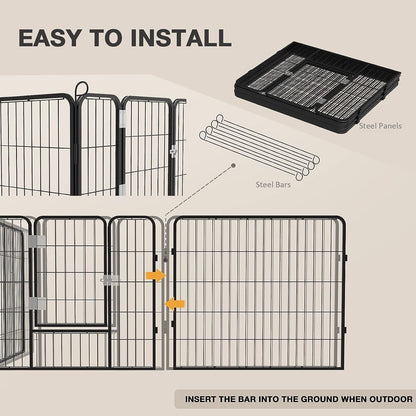 Parc à jeux pour chiens Bossin avec portes, 8/16/24 panneaux