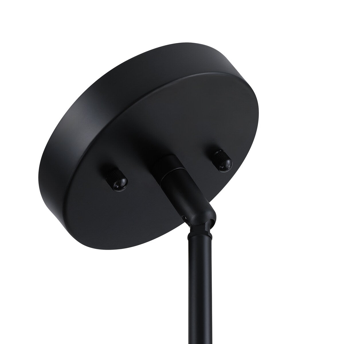 Lustre tambour Breaux à 4 lumières en placage de bois avec auvent noir – 22 po de largeur