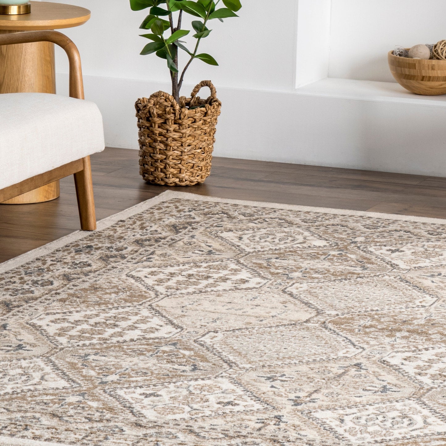 Tapis de sol carrelé traditionnel Nuloom Becca