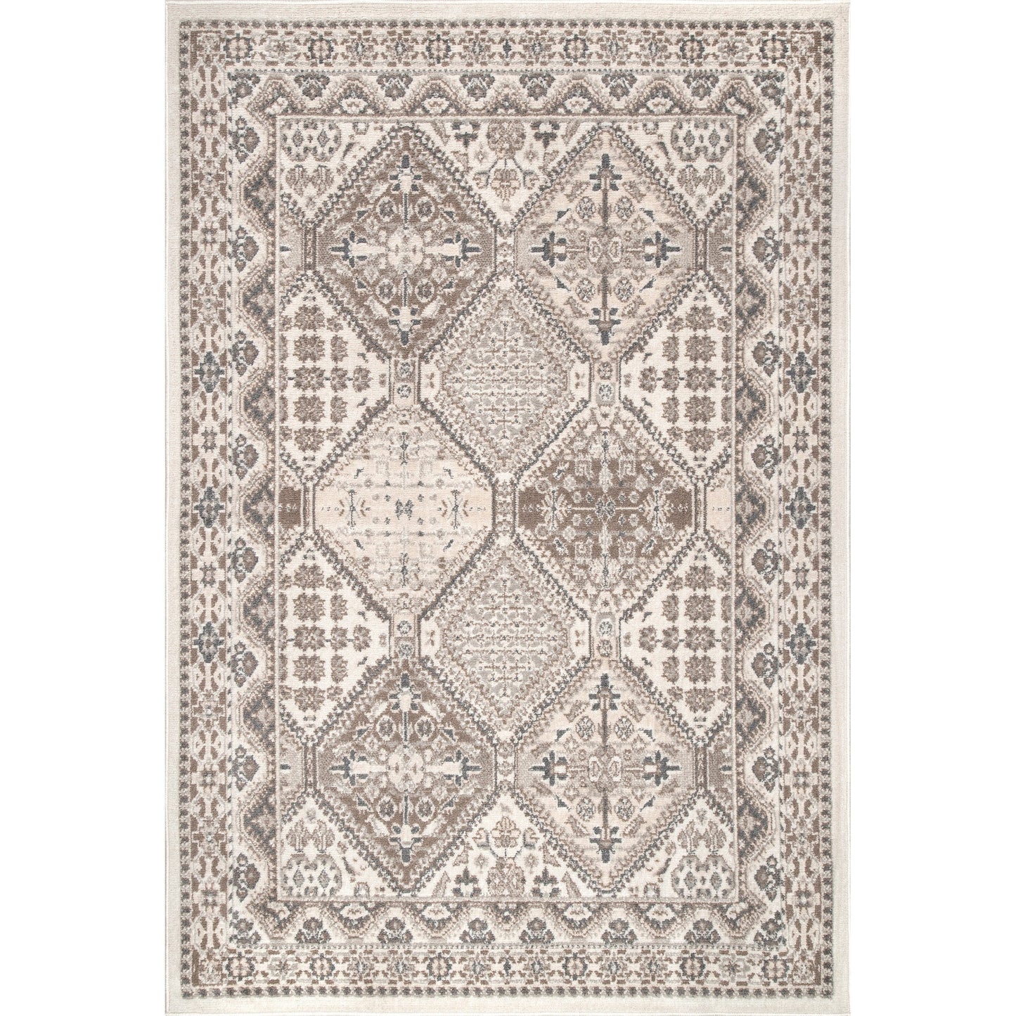 Tapis de sol carrelé traditionnel Nuloom Becca