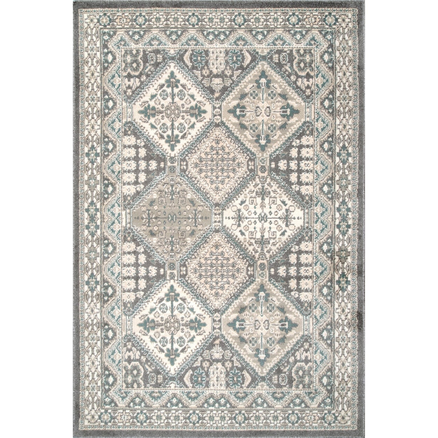 Tapis de sol carrelé traditionnel Nuloom Becca