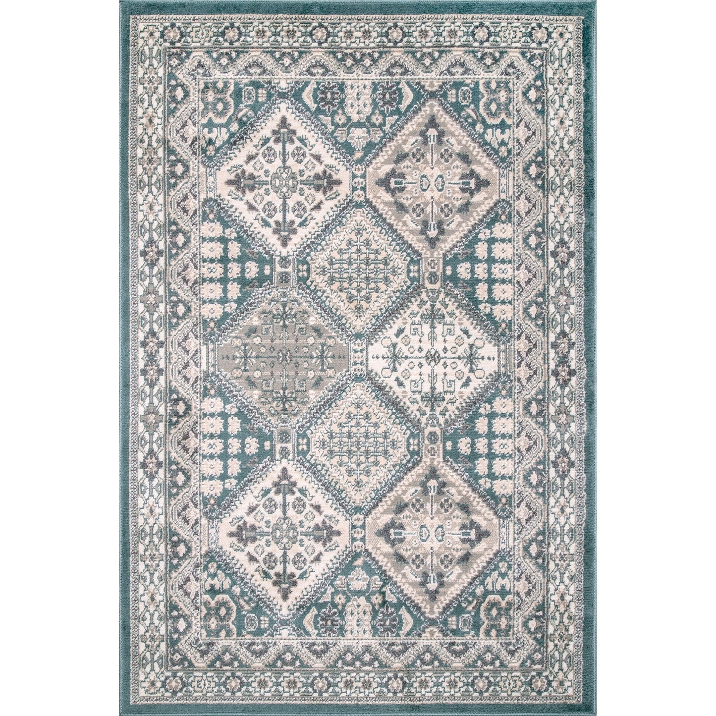 Tapis de sol carrelé traditionnel Nuloom Becca