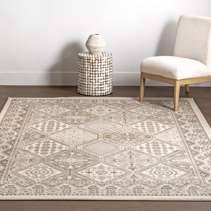 Tapis de sol carrelé traditionnel Nuloom Becca