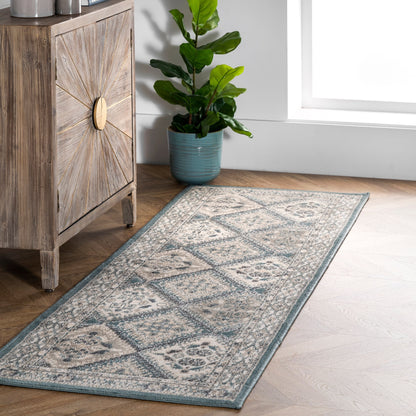Tapis de sol carrelé traditionnel Nuloom Becca