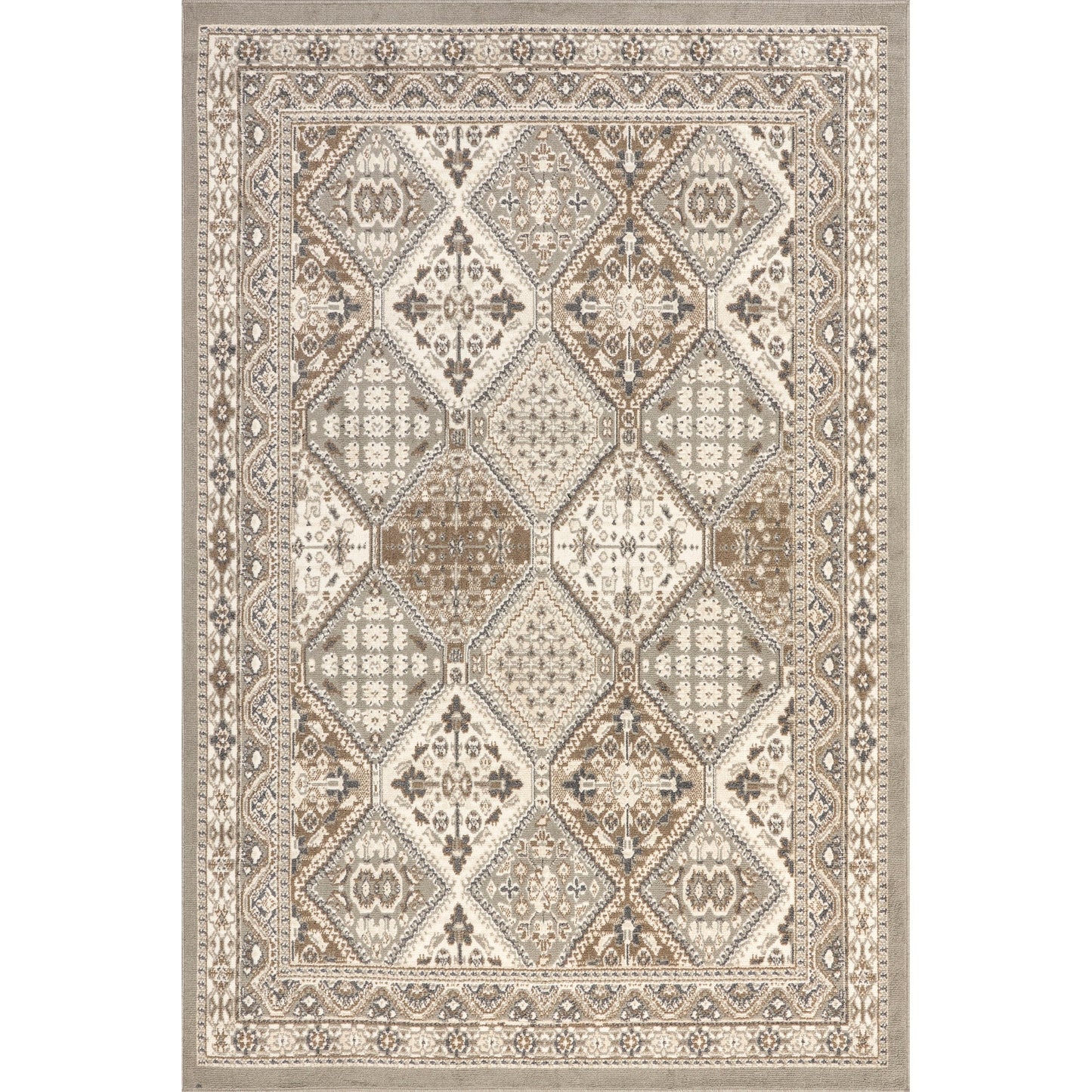 Tapis de sol carrelé traditionnel Nuloom Becca