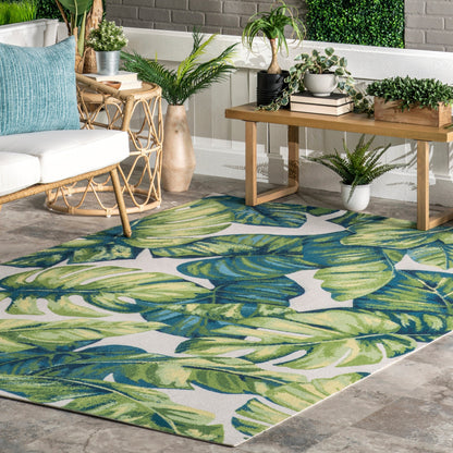 Tapis d'intérieur/extérieur tropical Nuloom Heidi