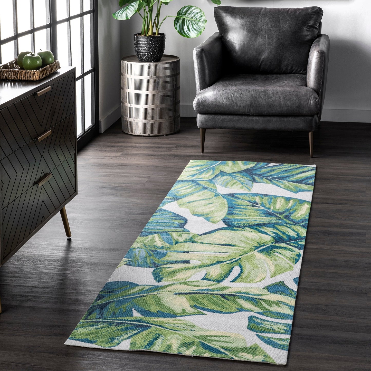 Tapis d'intérieur/extérieur tropical Nuloom Heidi