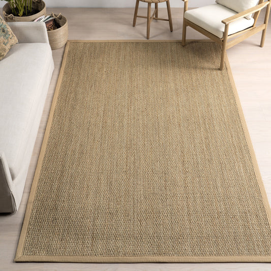 Tapis Nuloom Kiana Casual à bordure en jonc de mer