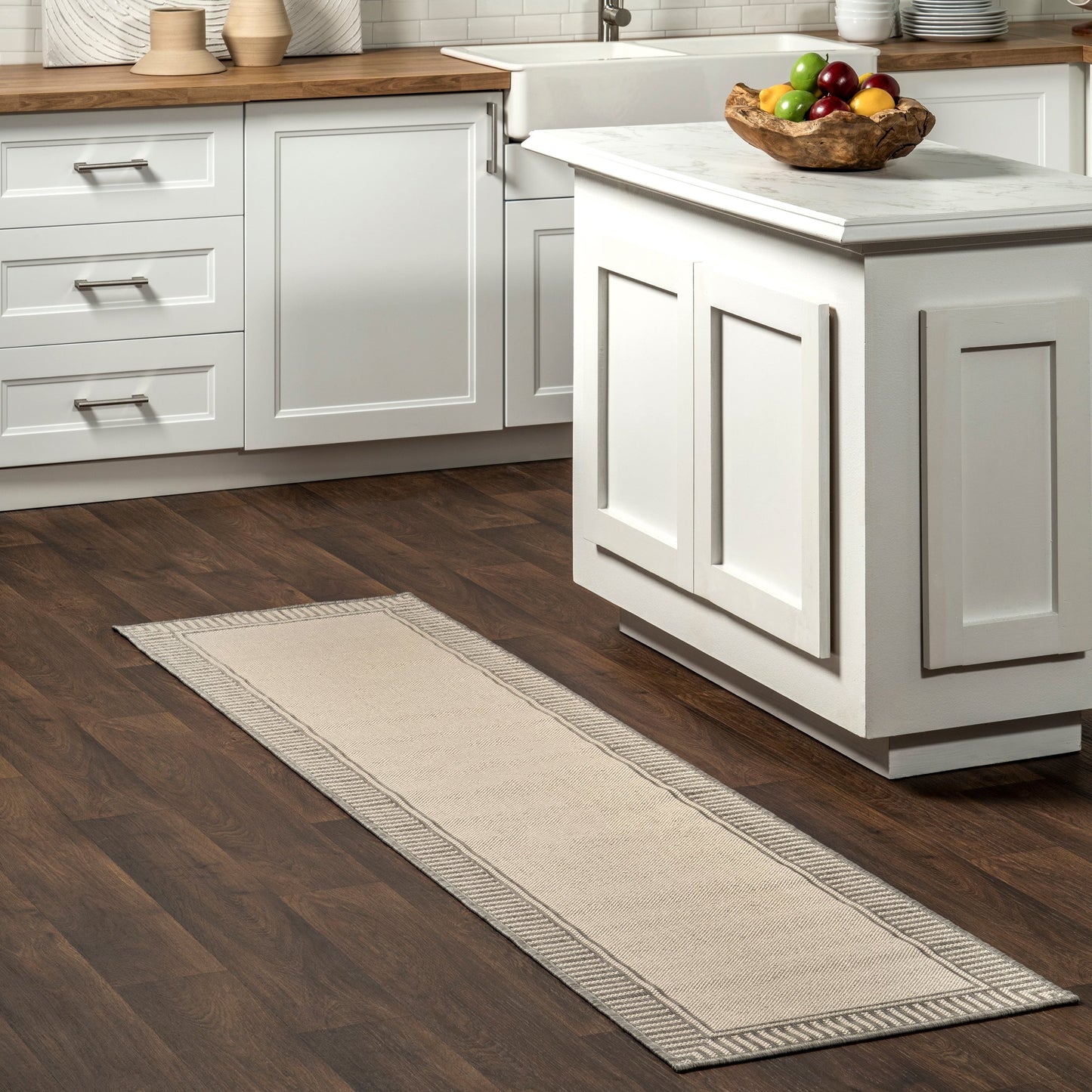 Tapis d'intérieur/extérieur Nuloom Leah Classic à bordures