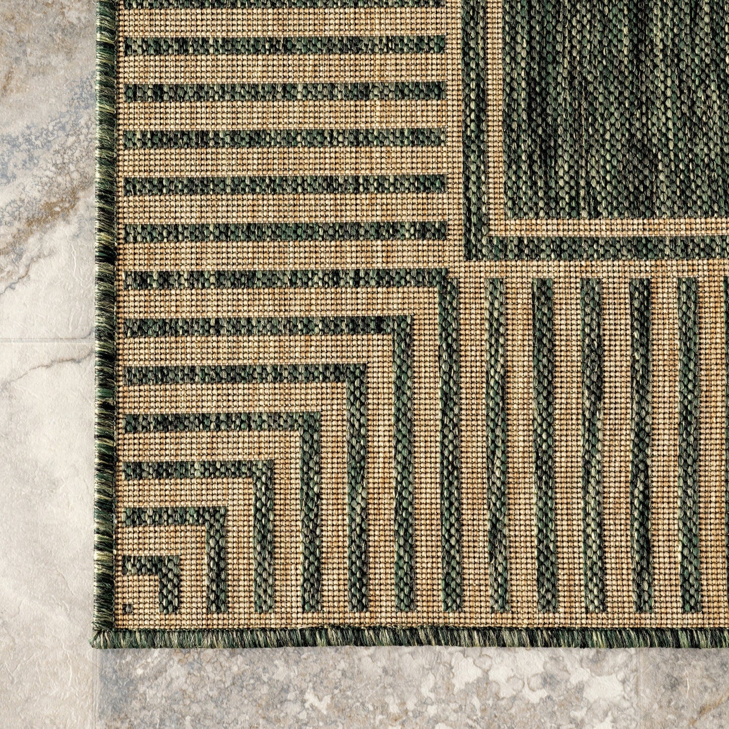 Tapis d'intérieur/extérieur Nuloom Leah Classic à bordures