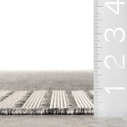 Tapis d'intérieur/extérieur Nuloom Leah Classic à bordures