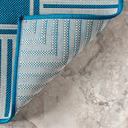 Tapis d'intérieur/extérieur Nuloom Leah Classic à bordures