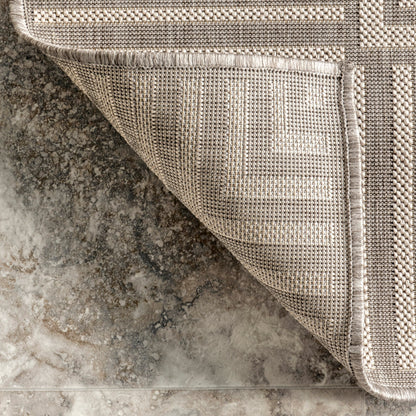 Tapis d'intérieur/extérieur Nuloom Leah Classic à bordures