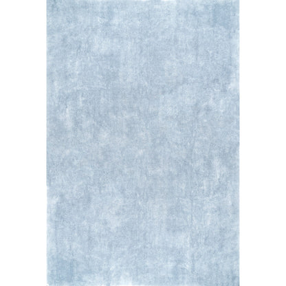 Tapis à poils longs Nuloom Loni SuperiorWash uni, lavable en machine