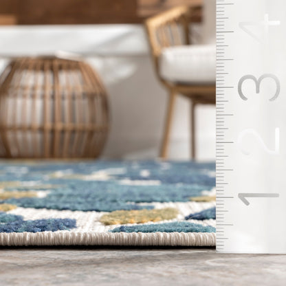 Tapis d'intérieur/extérieur Nuloom Ronda à motif floral audacieux