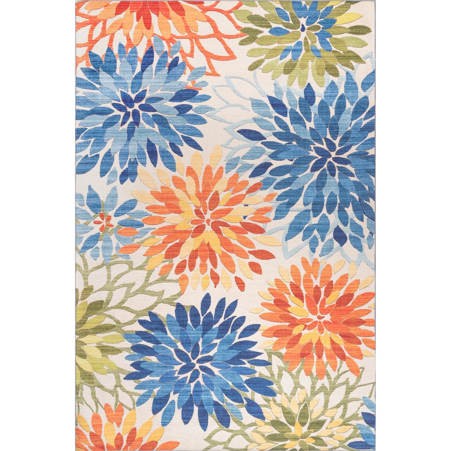 Tapis d'intérieur/extérieur lavable en machine Nuloom Rosana Floral