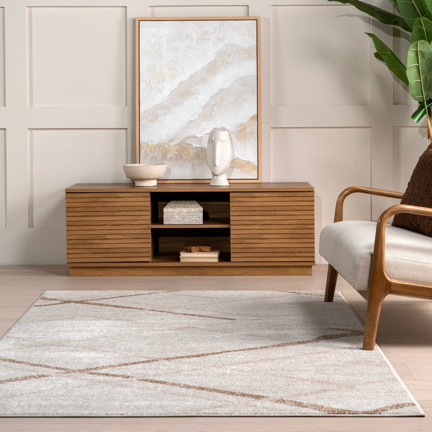 Tapis de sol abstrait moderne Nuloom Skylar